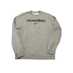 Nike Pickleball Club Fleece Crewneck Sweatshirt GRAY Medium